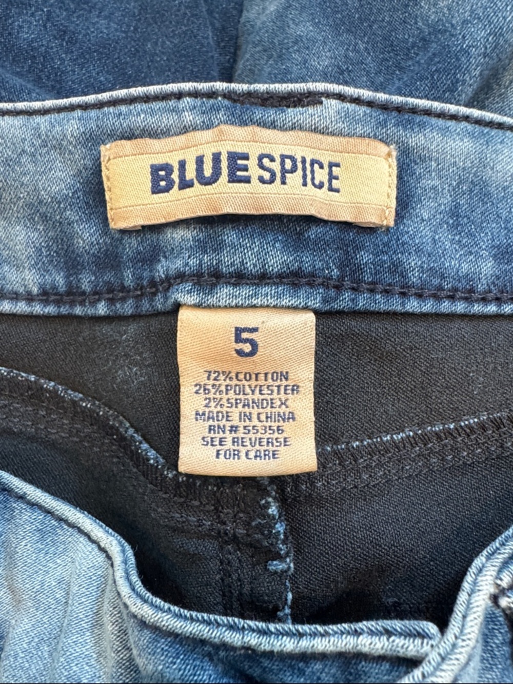 BLUE SPICE Women's Blue Acid Wash Skinny Jeans, Size 5 - Picture 3 of 3